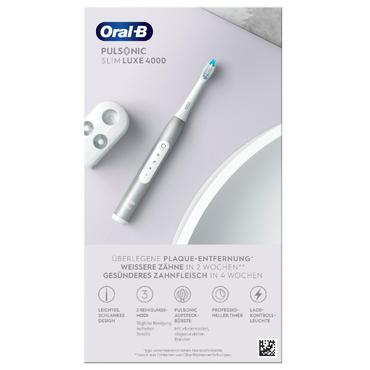 Oral-B Pulsonic Slim Luxe 4000 Voksen Sonisk tandbørste Platin