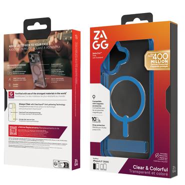 ZAGG Santa Cruz Snap Kickstand mobiltelefon etui 16 cm (6.3") Cover Bl&aring;, Transparent