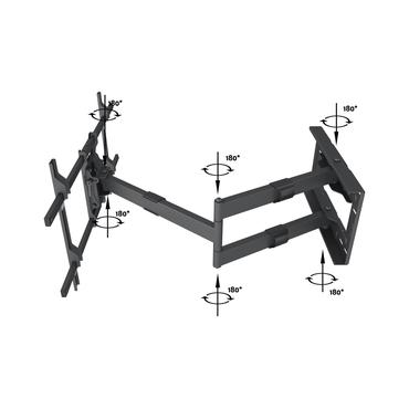 Multibrackets M Universal Long Reach Arm f&auml;ste - f&ouml;r platt panel - svart