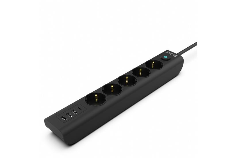 INCA Steckdosenleiste IPW-44TU  5fach, 3xUSB-A+1xUSB-C, 1,5m
