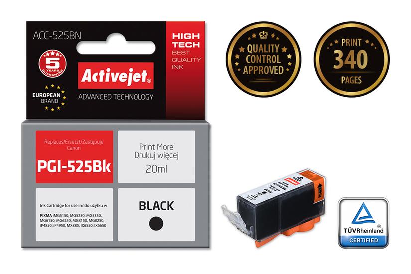 Activejet blæk ACC-525BN (erstatning for Canon PGI-525PGBK; Supreme; 20 ml; sort)