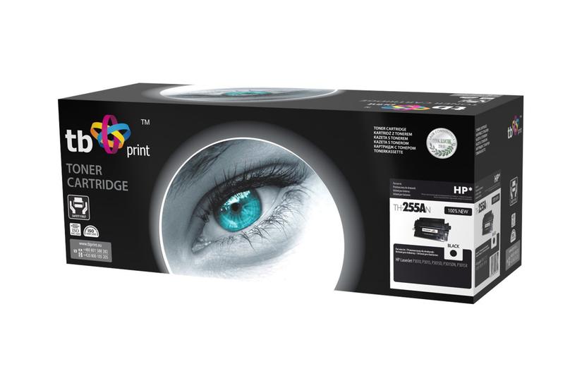 TB - sort - kompatibel - tonerpatron (alternativ til: HP CE255A)