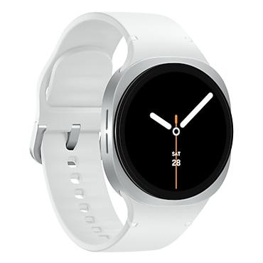 Samsung Galaxy Watch 8 3,3 cm (1.3") AMOLED 40 mm Digital 438 x 438 pixel Berøringsskærm 4G Sølv Wi-Fi GPS (satellit)