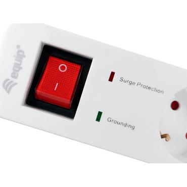 Equip 245554 stikdåse 1,8 m 5 AC stikkontakt(er) Indendørs Hvid