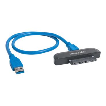 Manhattan USB-A to SATA 2.5" Adapter Cable, 42cm, Male to Male, 5 Gbps (USB 3.2 Gen1 aka USB 3.0), Supports 48-bit LBA, Blister
