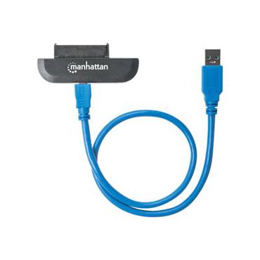 Manhattan USB-A to SATA 2.5" Adapter Cable, 42cm, Male to Male, 5 Gbps (USB 3.2 Gen1 aka USB 3.0), Supports 48-bit LBA, Blister