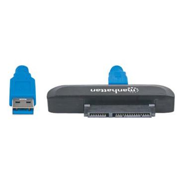 Manhattan USB-A to SATA 2.5" Adapter Cable, 42cm, Male to Male, 5 Gbps (USB 3.2 Gen1 aka USB 3.0), Supports 48-bit LBA, Blister