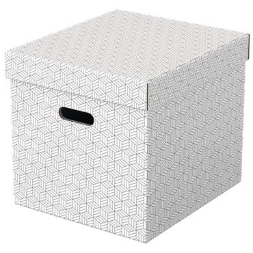 Esselte Cube - presentkartong - 36.5 cm x 32 cm x 31.5 cm - vit - paket med 3
