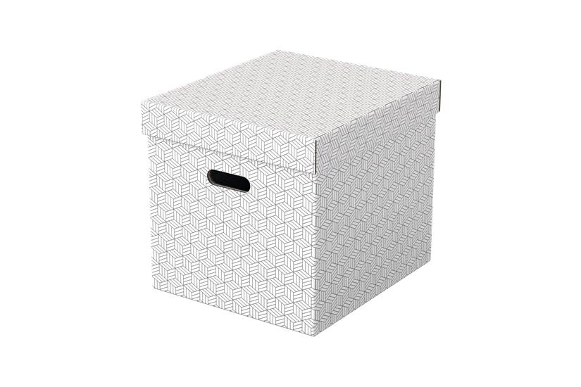 Esselte Cube - presentkartong - 36.5 cm x 32 cm x 31.5 cm - vit - paket med 3