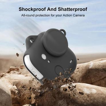 Silicone Lens Cover + PULUZ Case for Insta360 GO Ultra