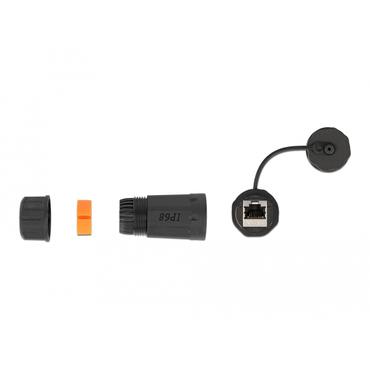 Delock kopplingsdon f&ouml;r n&auml;tverk - svart, r&ouml;d