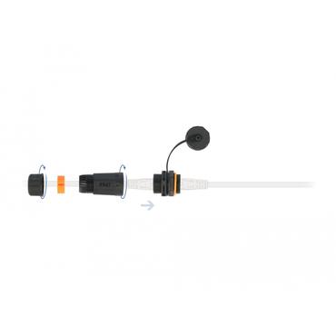 Delock kopplingsdon f&ouml;r n&auml;tverk - svart, r&ouml;d