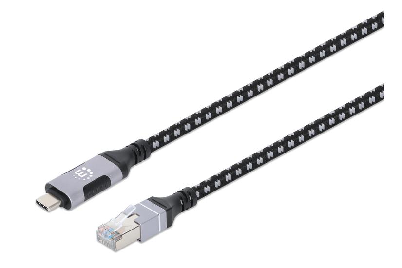 MANHATTAN USB-C auf Gigabit Ethernet-Netzwerkkabel 2m