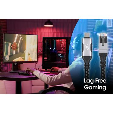 MANHATTAN USB-C auf Gigabit Ethernet-Netzwerkkabel 2m