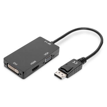 Digitus AK-340418-002-S videokabel adapter 0,2 m DisplayPort DVI-D Sort