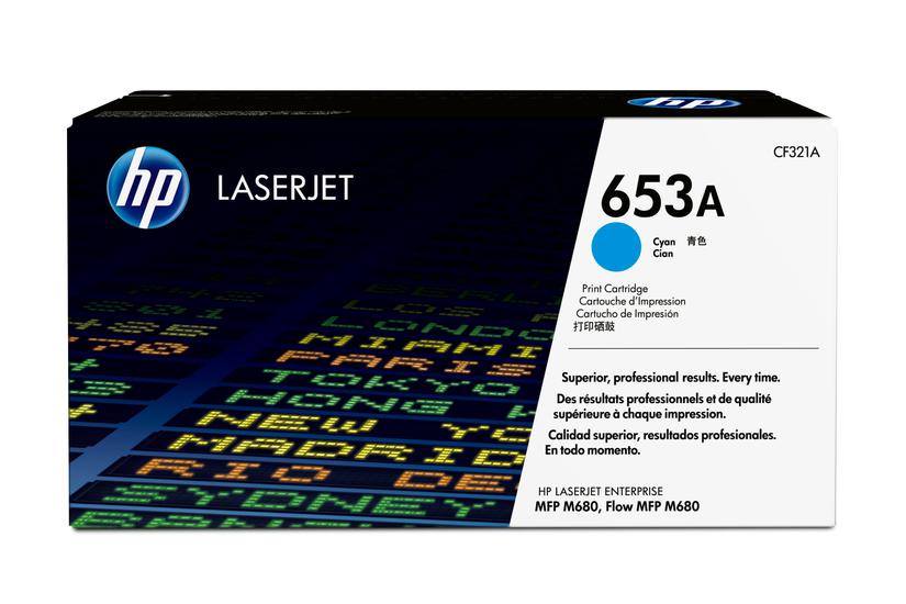 HP 653A - cyan - original - LaserJet - tonerkassett (CF321A)