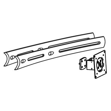 Ergotron DS100 Crossbar Extender, Long monteringskomponent - f&ouml;r 2 LCD-bildsk&auml;rmar - svart