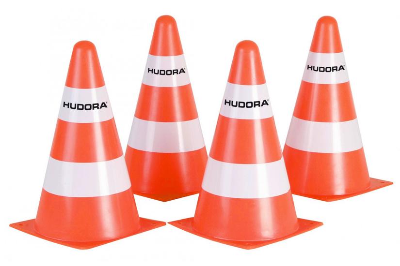 HUDORA Pylonen Rød, Hvid Plast