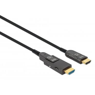 Manhattan 355537 HDMI-kabel 50 m HDMI Type A (Standard) HDMI Type D (Micro) Sort