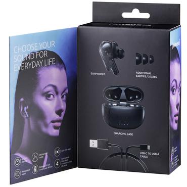 Intenso Black Buds T300A Hovedtelefoner True Wireless Stereo (TWS) I ørerne Opkald/Musik/Sport/Hverdag USB Type-C Bluetooth Sort
