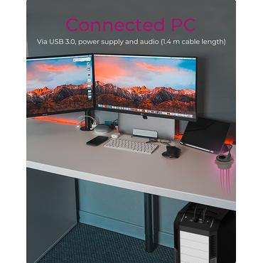 ICY BOX IB-HUB1430 stikkontakt Sort