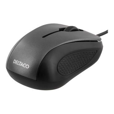 DELTACO Optisk Mus USB Sort/grå