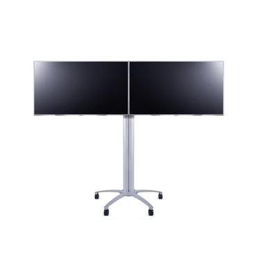 Multibrackets M Public Display Stand Dual Screen Mount monteringssats - för 2 LCD-bildskärmar - silver