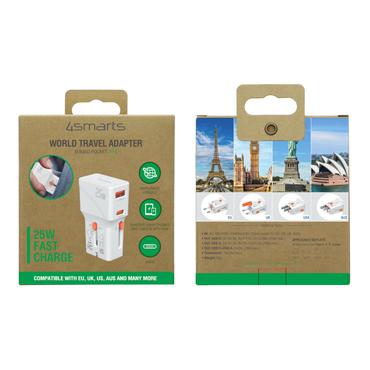 4smarts 541646 oplader til mobil enhed Universel Orange, Hvid Vekselstr&oslash;m Hurtig opladning Indend&oslash;rs