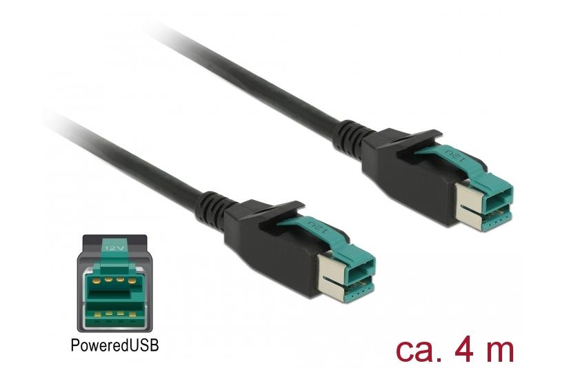 Delock - f&ouml;rst&auml;rkt USB-kabel - USB PlusPower (12 V) till USB PlusPower (12 V) - 4 m