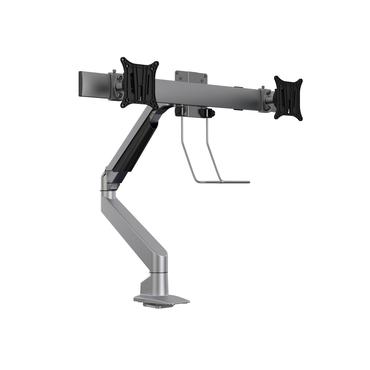 Multibrackets M VESA Gas Lift Arm Single w. Duo Crossbar monteringssats - för 2 LCD-bildskärmar - silver
