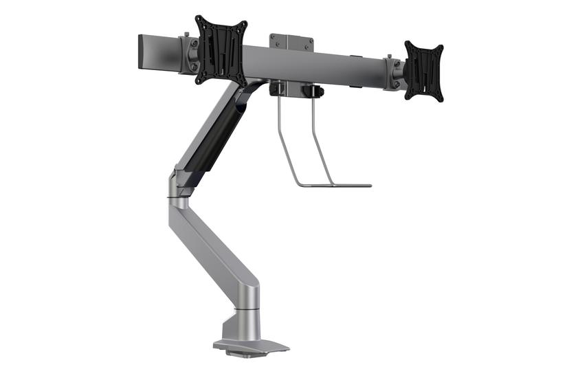Multibrackets M VESA Gas Lift Arm Single w. Duo Crossbar monteringssats - för 2 LCD-bildskärmar - silver