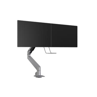 Multibrackets M VESA Gas Lift Arm Single w. Duo Crossbar monteringssats - för 2 LCD-bildskärmar - silver