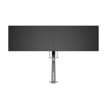 Multibrackets M VESA Gas Lift Arm Single w. Duo Crossbar monteringssats - för 2 LCD-bildskärmar - silver