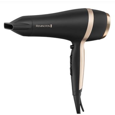 Remington D6940GP Salon Smooth Hair Dryer + Brush Kit, 2100W, 3 heat / 2 speed settings, Ceramic Ionic grill, Black