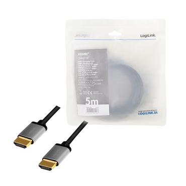 LogiLink CHA0103 HDMI-kabel 5 m HDMI Type A (Standard) Sort