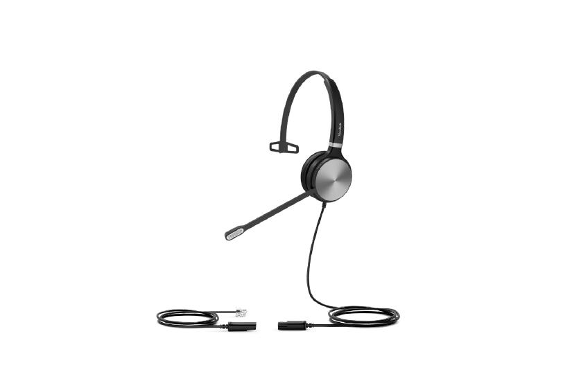 Yealink YHS36 headset - kabling Sort/Sølv
