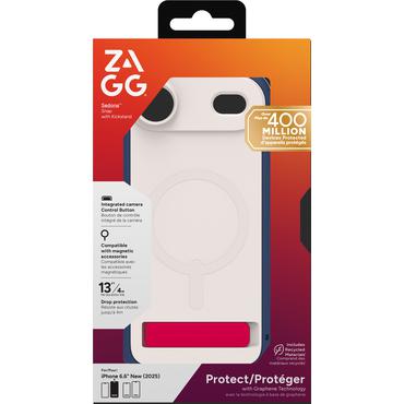 ZAGG Sedona Snap Kickstand mobiltelefon etui 16,5 cm (6.5") Cover Bl&aring;, Hvid, R&oslash;d