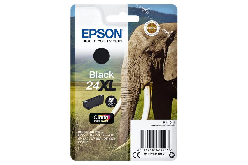 Epson 24XL - XL - svart - original - bl&auml;ckpatron