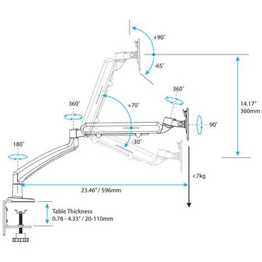 StarTech.com Desk Clamp Monitor Mount
