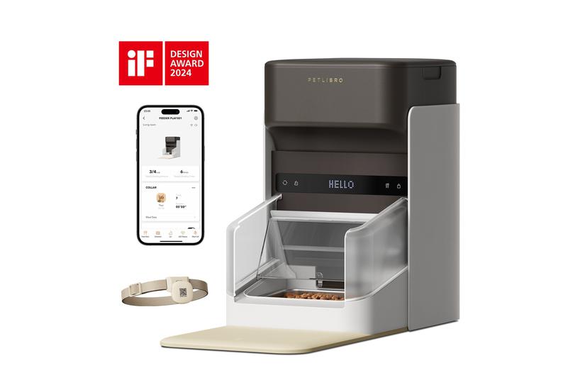 Inteligentny dozownik karmy Petlibro RFID z obrożą, 3L