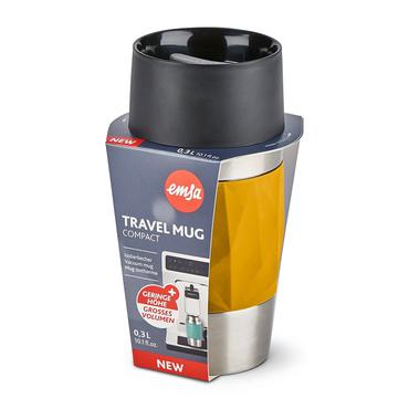 EMSA Travel Mug Compact 300 ml Rustfrit stål, Gul
