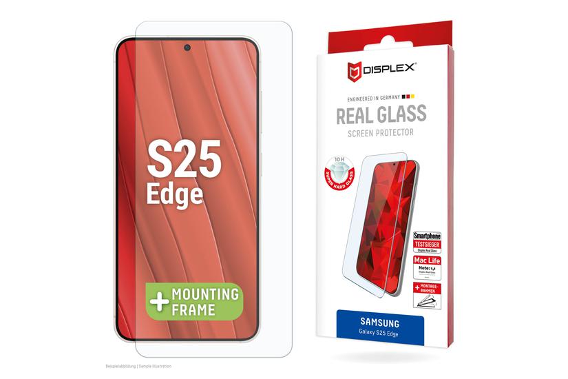 DISPLEX Real Glass für Samsung Galaxy S25 Edge transparent