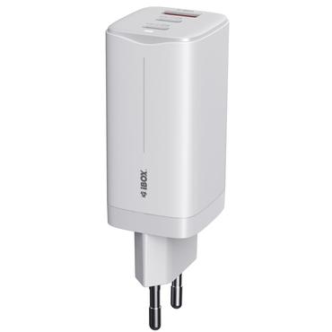 iBOX C-65 str&ouml;madapter - 2 x USB-C, USB - 65 Watt