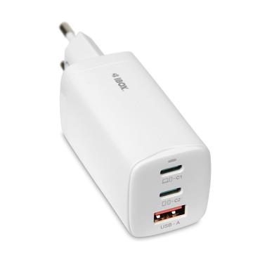 iBOX C-65 str&ouml;madapter - 2 x USB-C, USB - 65 Watt