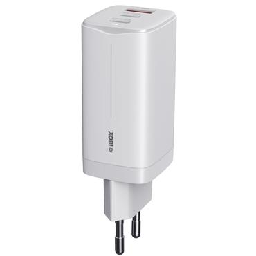 iBOX C-65 str&ouml;madapter - 2 x USB-C, USB - 65 Watt