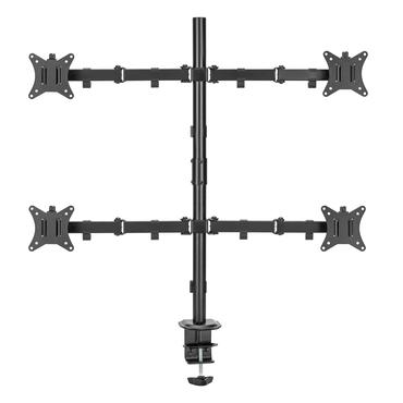 Quad Desk Mount, tilt, swivel, rotate, 13-32", 9 kg