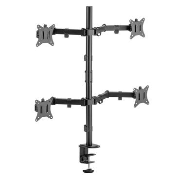 Quad Desk Mount, tilt, swivel, rotate, 13-32", 9 kg