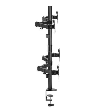 Quad Desk Mount, tilt, swivel, rotate, 13-32", 9 kg