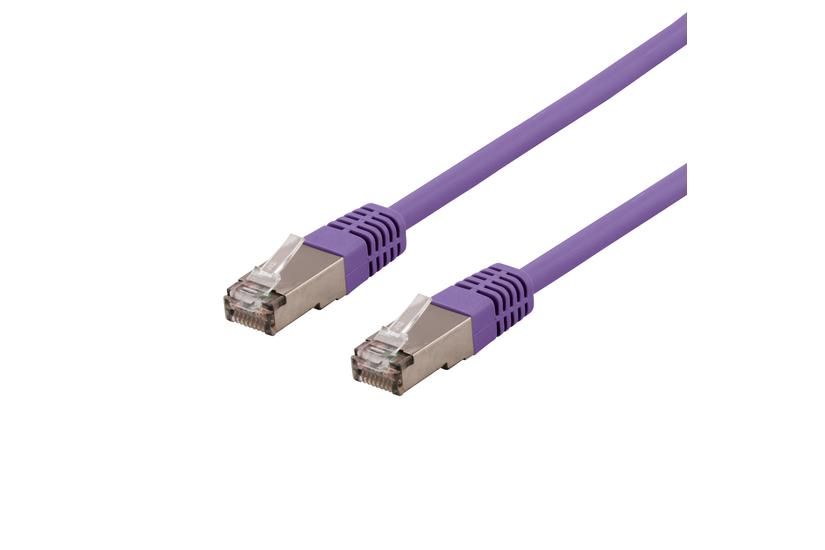 DELTACO SFTP-62PH - patchkabel - 2 m - lilla