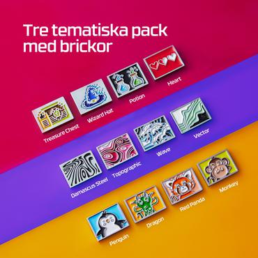 HyperX Badge Pack &ndash; s&oslash;de, magnetiske badges